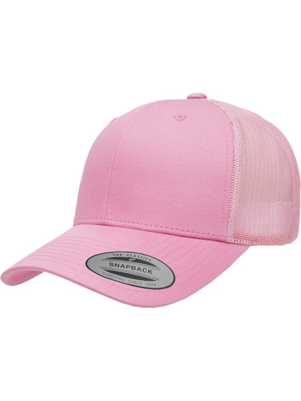 Men's Pink Cotton Classics Trucker Mesh Cap YP Snapback Loose Fit Hat Cap
